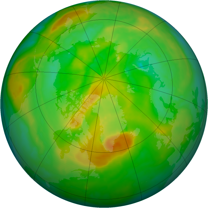 Arctic ozone map for 26 June 2013